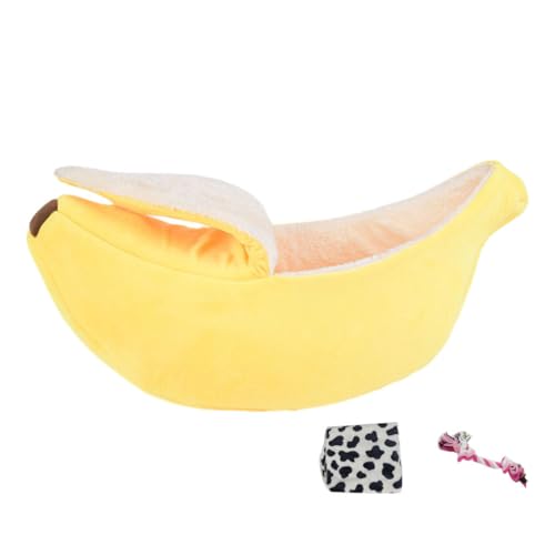 LIXSAZSE Katzen Bananenbett, lustiger und bequemer Platz für Ihren pelzigen Freund, Polyester Hundekorb, Kissen, Hundebett, Haustierbett, Katzenbett, Gelb, XL LIXSAZSE Katzen Bananenbett, lustiger und bequemer Platz für Ihren pelzigen Freund, Polyester Hundekorb, Kissen, Hundebett, Haustierbett, Katzenbett, Gelb, XL von LIXSAZSE