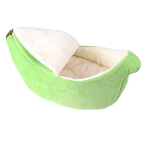 LIXSAZSE Katzen Bananenbett, lustiger und bequemer Platz für Ihren pelzigen Freund, Polyester Hundekorb, Kissen, Hundebett, Haustierbett, Katzenbett, Grün, L LIXSAZSE Katzen Bananenbett, lustiger und bequemer Platz für Ihren pelzigen Freund, Polyester Hundekorb, Kissen, Hundebett, Haustierbett, Katzenbett, Grün, L von LIXSAZSE