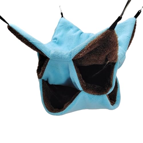 LIXSAZSE Kleine Haustierkäfig Hängematte, warm und bequem, zum Aufhängen, Plüsch Hamster Hängematte, zum Aufhängen, Hamsterkäfig, Hamsterbett, weich und warm, Blau LIXSAZSE Kleine Haustierkäfig Hängematte, warm und bequem, zum Aufhängen, Plüsch Hamster Hängematte, zum Aufhängen, Hamsterkäfig, Hamsterbett, weich und warm, Blau von LIXSAZSE