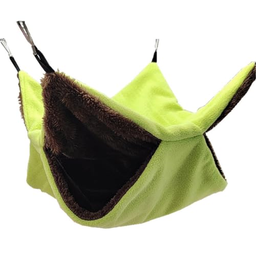 LIXSAZSE Kleine Haustierkäfig Hängematte, warm und bequem, zum Aufhängen, Plüsch Hamster Hängematte, zum Aufhängen, Hamsterkäfig, Hamsterbett, weich und warm, Grün LIXSAZSE Kleine Haustierkäfig Hängematte, warm und bequem, zum Aufhängen, Plüsch Hamster Hängematte, zum Aufhängen, Hamsterkäfig, Hamsterbett, weich und warm, Grün von LIXSAZSE