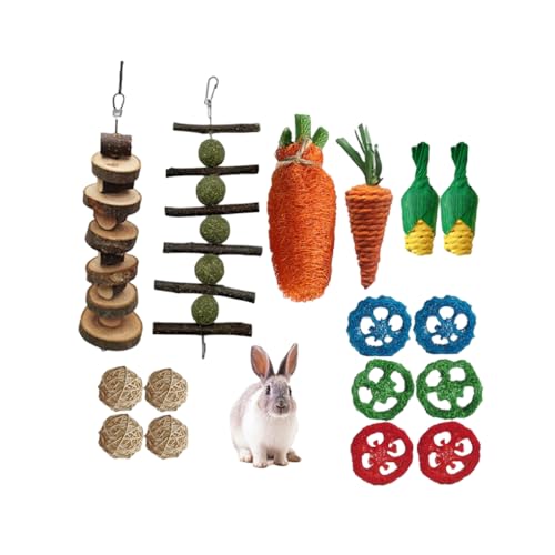 LIXSAZSE Langlebiges Kauspielzeug Set für einzigartige Haustiere – für kleine Räume, Holztier Kauspielzeug, Kauspielzeug Set, Kaninchen, Meerschweinchen, 16 teiliges Set A LIXSAZSE Langlebiges Kauspielzeug Set für einzigartige Haustiere – für kleine Räume, Holztier Kauspielzeug, Kauspielzeug Set, Kaninchen, Meerschweinchen, 16 teiliges Set A von LIXSAZSE
