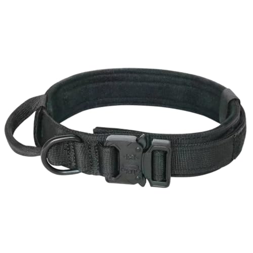 LIXSAZSE Verstellbares Hundehalsband für Taktische Bedürfnisse, langlebig für mittelgroße Hunde – leicht zu reinigende, verstellbare Nylonschnallen, Schwarz, M LIXSAZSE Verstellbares Hundehalsband für Taktische Bedürfnisse, langlebig für mittelgroße Hunde – leicht zu reinigende, verstellbare Nylonschnallen, Schwarz, M von LIXSAZSE