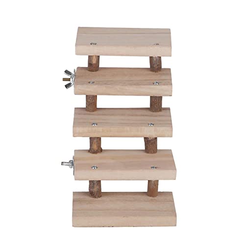 5 Schichten Holz Hamster Leiter Papagei Spielzeug Klettern Treppen Haustier Spielzeug Geschenk Käfig Zubehör geeignet für Hamster Mäuse Papagei und andere kleine Haustiere 5 Schichten Holz Hamster Leiter Papagei Spielzeug Klettern Treppen Haustier Spielzeug Geschenk Käfig Zubehör geeignet für Hamster Mäuse Papagei und andere kleine Haustiere von LIYJTK