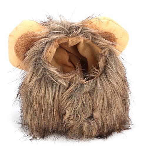 Brüllen Sie vor Lachen: Verwandeln Sie Ihr Haustier mit unserem entzückenden Löwen-Perückenhut-Kostüm in den König des Dschungels – perfekt für urkomischen Verkleidungsspaß! von LIYJTK