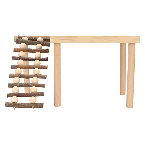 Hamster-Kletterplattform aus Holz, 2-lagiger Aktivitätsspielplatz für Haustiere, Kletterplattform, Mehrzweck-Landschaftsbau, kleines Spielen mit Leiter zum Ausruhen von LIYJTK
