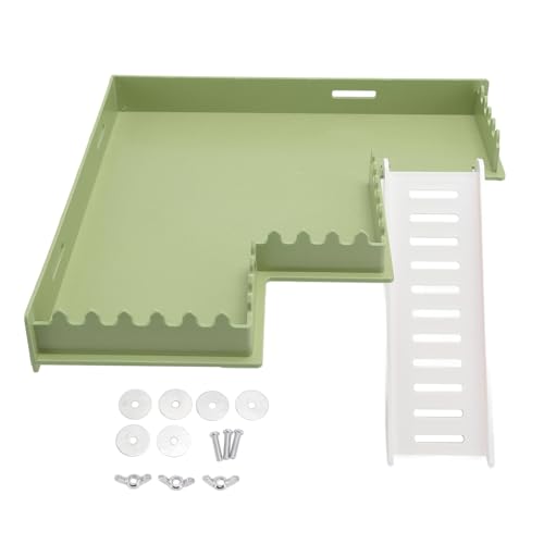 Hamster-Plattform-Set, L-förmiges Stehbrett, Rennmaus, Chinchilla, Pedal, Kleintier-Aktivität, Spielplatzzubehör, Leiter, Mehrzweck, großer Raum, Spaß, interaktives Standspielzeug (M Type) von LIYJTK