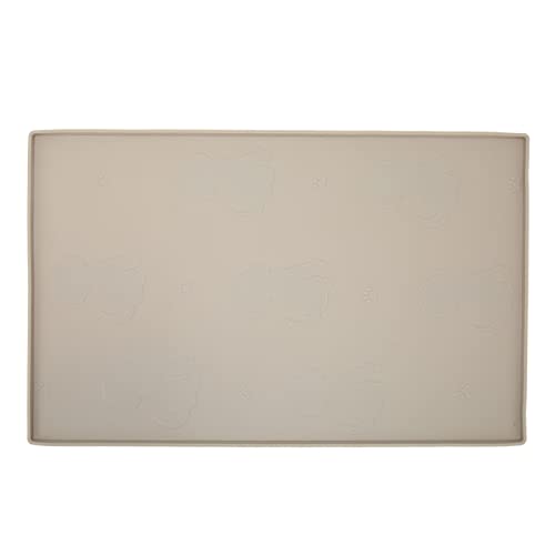 Haustier Fütterungsmatte Welpe Muster Slip Slitt Food Grade Silikon Matte Hundefuttermatte Böden Böden (Beige) von LIYJTK
