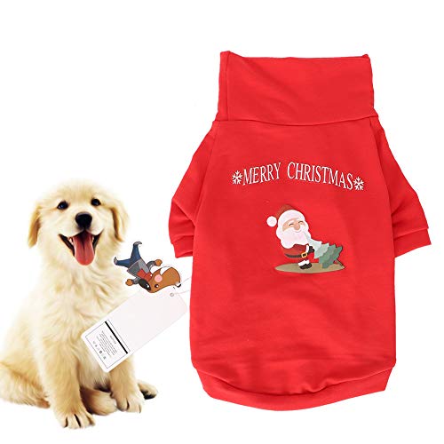 Haustier High Collar Christmas Clothing Hoodie für Hundekatze Weichkostüm (M) von LIYJTK