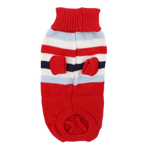 Haustierpullover rote Streifenhautfreundlichkeit warm warm Bequeme große Hundekleidung Haustierpullover rote Streifenhautfreundlichkeit warm warm Bequeme große Hundekleidung von LIYJTK