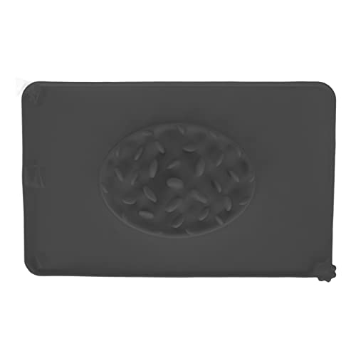 Hund Silikon Slow Feeder Matte Langable fördert Verdauungsschlupf -Widerstandstier Slow Feeder für Zuhause (Schwarz) von LIYJTK