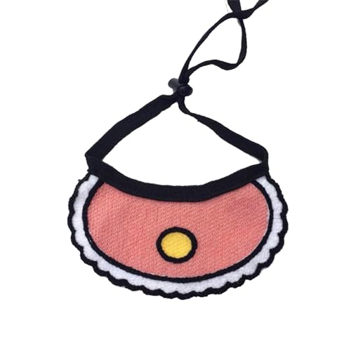 Hundehalstuch, Lätzchen, Schal, Halsband, verstellbar, Haustier, niedliches Herz, Halstuch, Fliege, Kleidung, Lätzchen, waschbar, Sabberhandtuch, handgestricktes Zubehör, Dreieck (L) von LIYJTK