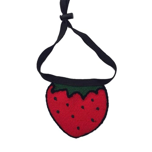 Hundehalstuch, Lätzchen, Schal, Halsband, verstellbar, Haustier, niedliches Herz, Halstuch, Fliege, Kleidung, Lätzchen, waschbar, Sabberhandtuch, handgestricktes Zubehör, Dreieck (S) von LIYJTK