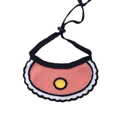 Hundehalstuch, Lätzchen, Schal, Halsband, verstellbar, Haustier, niedliches Herz, Halstuch, Fliege, Kleidung, Lätzchen, waschbar, Sabberhandtuch, handgestricktes Zubehör, Dreieck (S) von LIYJTK