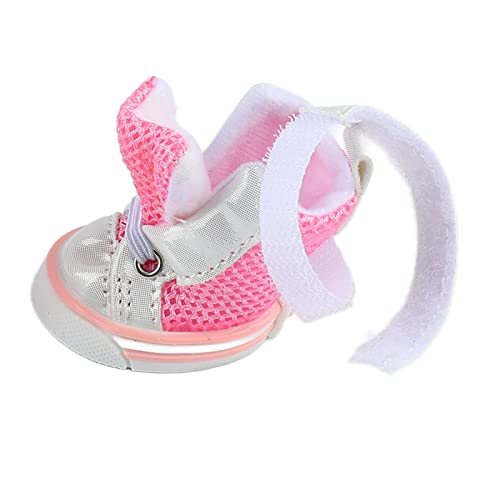 Hundeschuhe atmungsaktives Mesh Slip Resistant Puppy Protector Frühling Sommer für Gehen Camping im Freien von LIYJTK