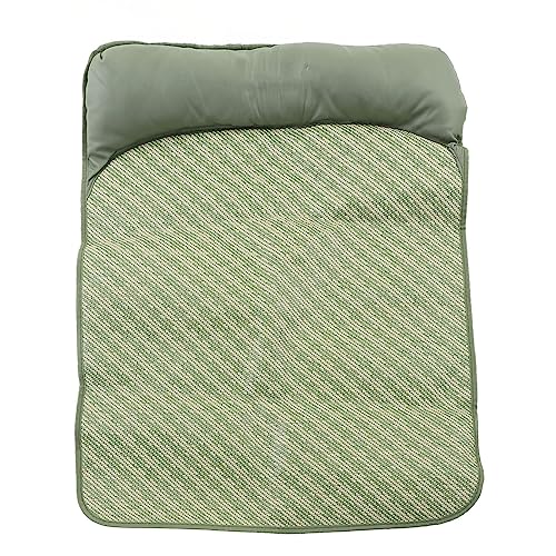LIYJTK Kühlmatte für Hunde, tragbar, Rattanbett, Sommerschlafmatte für Haustiere, mit Nackenstütze LIYJTK Kühlmatte für Hunde, tragbar, Rattanbett, Sommerschlafmatte für Haustiere, mit Nackenstütze von LIYJTK