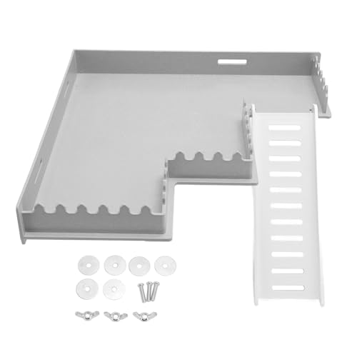 LIYJTK Kunststoff-Hamsterleiter-Plattform, hölzerne Hamster-Kletterplattformen, multifunktionale Hamsterkäfig-Plattformen, sicheres Übungsspielzeug für Meerschweinchenkäfig (M Type) von LIYJTK