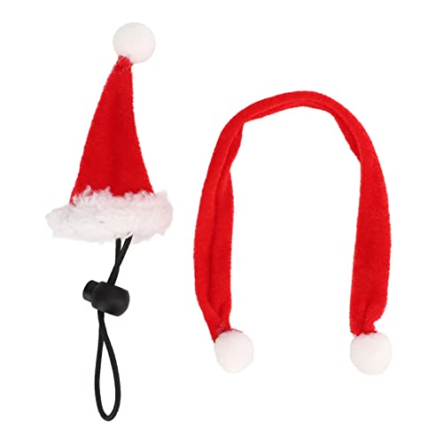 LIYJTK Weihnachten Haustier Huhn Hut Schal Set, Tier Mini Santa Kleine Kostüm Set Flanell Einstellbar Reptil für Hamster Eidechse Meerschweinchen LIYJTK Weihnachten Haustier Huhn Hut Schal Set, Tier Mini Santa Kleine Kostüm Set Flanell Einstellbar Reptil für Hamster Eidechse Meerschweinchen von LIYJTK