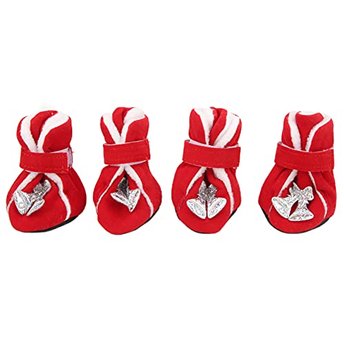 Winter rote Hundefuge süße Weihnachts Weihnachtsmann -Welpen Sneaker kleine mittelgroße Hunde (M) von LIYJTK