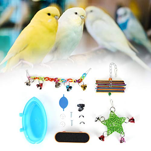 5 Stück Vogelspielzeug zum Aufhängen, Schaukel, Badewanne, Futternapf, Bunte Blöcke, Papageien-Beißen, Kauen, Käfigzubehör, Glocke, Haustier-Hängematte, Klettern für Sittiche, 5 Stück Vogelspielzeug zum Aufhängen, Schaukel, Badewanne, Futternapf, Bunte Blöcke, Papageien-Beißen, Kauen, Käfigzubehör, Glocke, Haustier-Hängematte, Klettern für Sittiche, von LIZEALUCKY