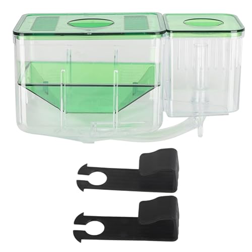 Fischaufzuchtbox, Acryl, schwimmende Fischbrut-Isolationsbox, doppellagige Aquarium-Fisch-Erziehungsbehälter-Trennwand mit Saugnäpfen von LIZEALUCKY