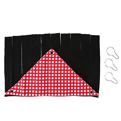 Hängendes Bett mit Quasten, versteckte Ecke, Haustier-Hängematte, Versteck, Dreieck, Quasten, weicher Stoff, Meerschweinchen, Rattenkäfig, Zubehör, Zelt für Vögel, Papageien, (Polka Dot + Schwarz) von LIZEALUCKY