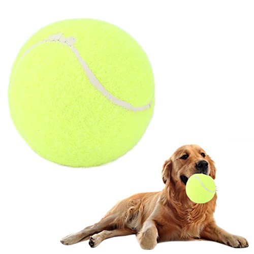 Interaktiver Tennis-Welpen-Kauspielzeugball für Hunde, stabil, kratzfest, damit Ihr Hund bei Langeweile, Sport, Groß, Mittel und Klein Angst hat ([Style 2] Pet tennis ball - small size (diameter) von LIZEALUCKY