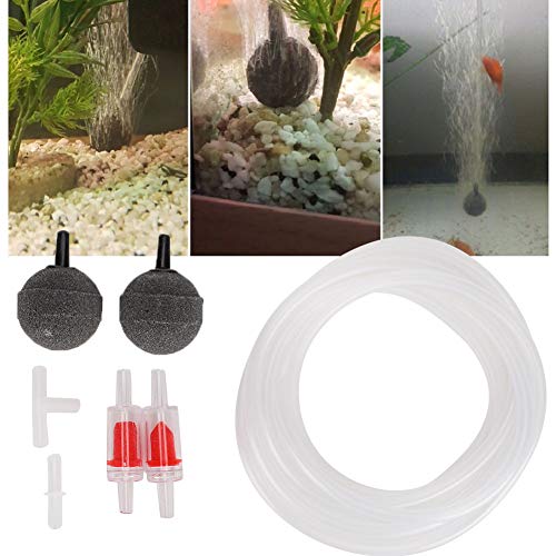 LIZEALUCKY Aquarium Air Pump Accessories Transparent Silicone Hose Oxygen Stone Check Valve Suction Cup Regulator Fittings Tube Fish Tank Compressor Three Way Set for Aeration Setup LIZEALUCKY Aquarium Air Pump Accessories Transparent Silicone Hose Oxygen Stone Check Valve Suction Cup Regulator Fittings Tube Fish Tank Compressor Three Way Set for Aeration Setup von LIZEALUCKY