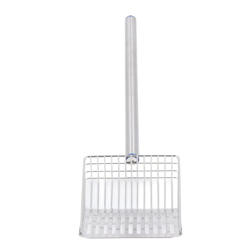 LIZEALUCKY Edelstahl Langgang Griff Katzenstreu Schaufel bequemer Reinigungsprozess Multifunktional für Haustiere Metall (Blue) von LIZEALUCKY
