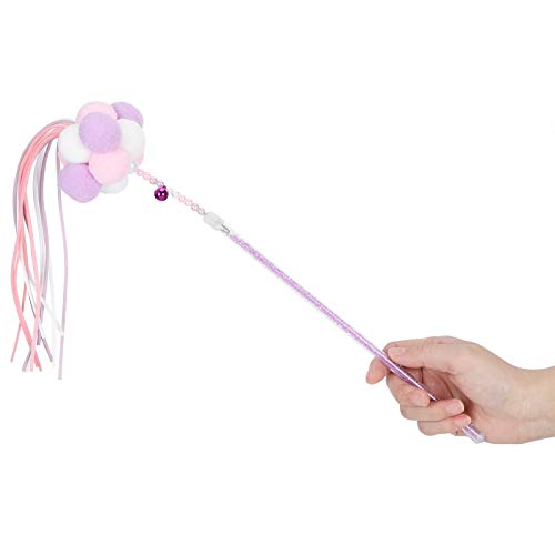 LIZEALUCKY Haustier-Katzen-Quasten-Spielstab, Teaser-Dangler-Stange, lustiger Zauberstab, attraktive Schaukel mit Glocke und Plüschball, interaktives Trainingsspielzeug, Kätzchenfänger für (Purple) LIZEALUCKY Haustier-Katzen-Quasten-Spielstab, Teaser-Dangler-Stange, lustiger Zauberstab, attraktive Schaukel mit Glocke und Plüschball, interaktives Trainingsspielzeug, Kätzchenfänger für (Purple) von LIZEALUCKY