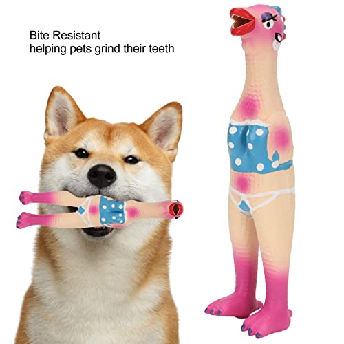 LIZEALUCKY Huhn-Hunde-Quietschspielzeug, Latex-Hundespielzeug, Zähneknirschspielzeug, Lustiges Hundespielzeug Mit Quietschen(feines Huhn) von LIZEALUCKY