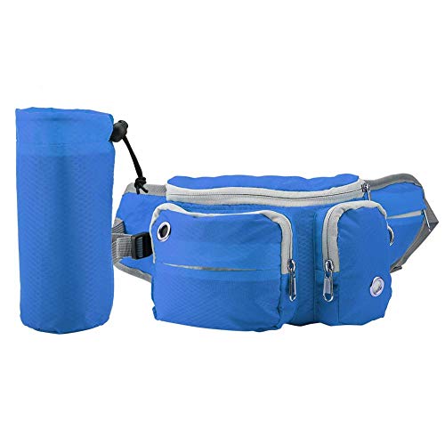 LIZEALUCKY Hunde Trainings Taschen Welpen Tasche Snack Beutel Laufsack Taille mit verstellbarem Gürtel in Poop Dispenser Aufbewahrung Paket für Reise zubehör zum Gehen (Blue) von LIZEALUCKY