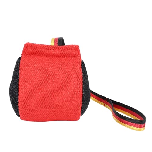 LIZEALUCKY Hundetraining Ball Seil Spielzeug interaktiver Bissfest verringern die Angst beim Spielen im Freien im Freien im Freien (Red and Black) von LIZEALUCKY