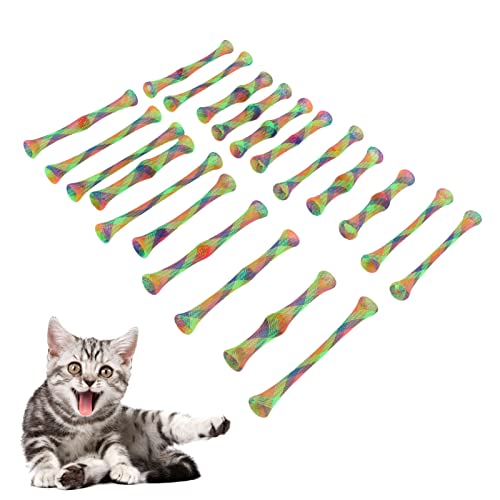 LIZEALUCKY Katzen-Spiralrohr-Federspielzeug, 21-teiliges weiches Katzen-Aktivitätsspielzeug und interaktives, Kratz- und bissfestes Nylon-Haustier, bunt für Kätzchen, die beißende LIZEALUCKY Katzen-Spiralrohr-Federspielzeug, 21-teiliges weiches Katzen-Aktivitätsspielzeug und interaktives, Kratz- und bissfestes Nylon-Haustier, bunt für Kätzchen, die beißende von LIZEALUCKY