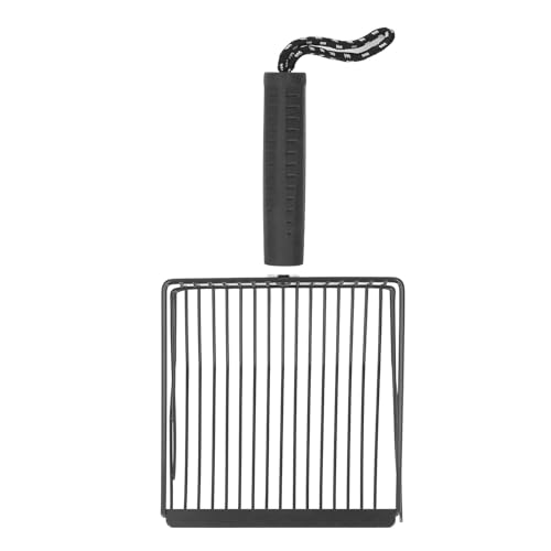 LIZEALUCKY Katzenstreu Schaufel Metall Effiziente schnelle Filtrationskätzchenschaufel zur PET -Reinigung (Black) von LIZEALUCKY