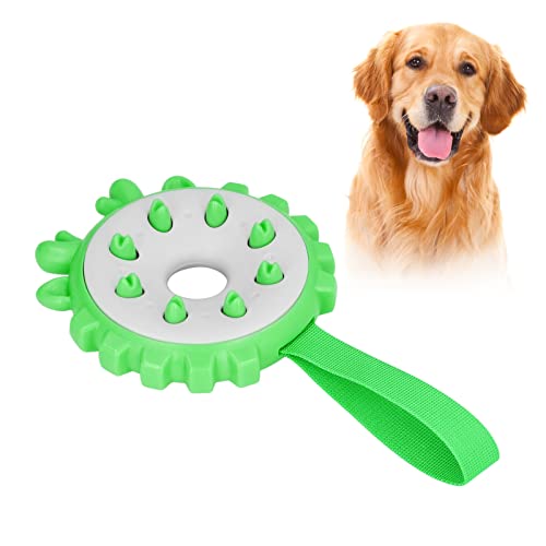 LIZEALUCKY Kauspielzeug für Hunde, bissfest, interaktive Zahnreinigung, rund, für Welpen, Backenzähne, Zahnbürste, Kaustäbchen, Knochen zum Zähneputzen, Zahnen, Spielzeug, Zahnpflege, (Green) von LIZEALUCKY