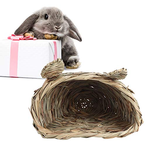 LIZEALUCKY Meerschweinchen-Grashaus, Strohgeflecht, Kaninchenkopfform, Hasenmatte, gewebtes Bett, Graben von Heu, Ruhekorb, Bettzeug, Nest, Chinchilla, Hamster, Igel, warmes Haus für LIZEALUCKY Meerschweinchen-Grashaus, Strohgeflecht, Kaninchenkopfform, Hasenmatte, gewebtes Bett, Graben von Heu, Ruhekorb, Bettzeug, Nest, Chinchilla, Hamster, Igel, warmes Haus für von LIZEALUCKY