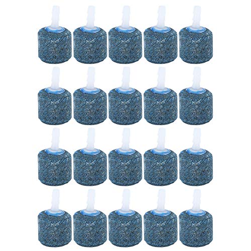 LIZEALUCKY Oxygen Pump Aeration Air Stone 20PCS Blue Sandstone Aquarium Fish Tank Bubble Ball Diffuser Release Tool Aerator Pond Disk Hydroponic Plate Oxygenator Accessories von LIZEALUCKY