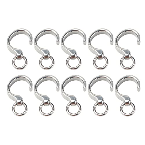 LIZEALUCKY Vogel-Fußringe, Metall-Papageien-Beinring, 10 Stück, Edelstahl, Outdoor-Flugzubehör, Fliegentraining, Aktivität, Öffnungsclip, Zubehör für Vögel, klein, mittel, groß (10#) von LIZEALUCKY