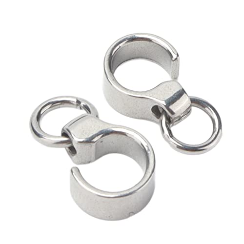 LIZEALUCKY Vogel-Fußringe, Metall-Papageien-Beinring, 10 Stück, Edelstahl, Outdoor-Flugzubehör, Fliegentraining, Aktivität, Öffnungsclip, Zubehör für Vögel, klein, mittel, groß (6#) von LIZEALUCKY