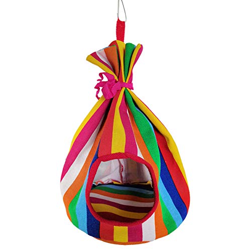LIZEALUCKY Vogel-Papageien-Hängematte, hängende Höhle, Nest, Käfig, Anhänger, Tasche, Leinentasche, Spielzeug für Wellensittiche, Hamster, Aras, Wellensittiche, Nymphensittiche, Kakadus, (#3) von LIZEALUCKY