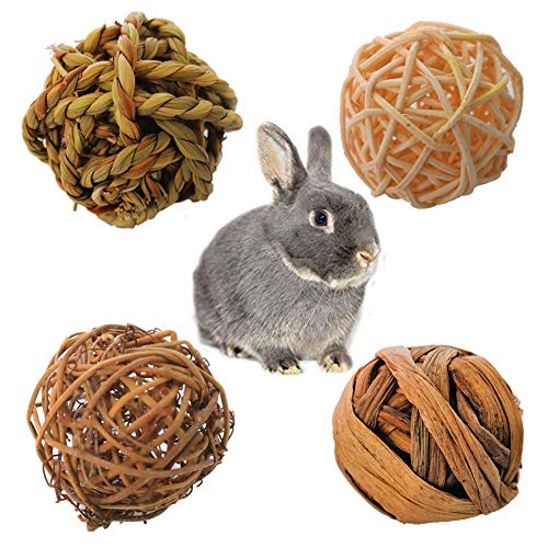 LIZEALUCKY Weidenzweig-Kugel, Vogelspielzeug, 4 Stück, Bambusgeflecht, rund, Beißzubehör, Rattan, Papagei, dekorative Kugeln zum Kauen, Tierhandwerk, Dekoration, Kaninchen, Meerschweinchen, LIZEALUCKY Weidenzweig-Kugel, Vogelspielzeug, 4 Stück, Bambusgeflecht, rund, Beißzubehör, Rattan, Papagei, dekorative Kugeln zum Kauen, Tierhandwerk, Dekoration, Kaninchen, Meerschweinchen, von LIZEALUCKY