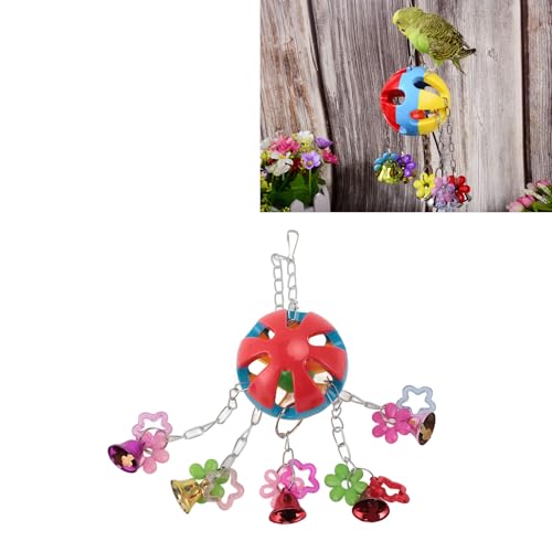 Papageien-Vogel-Kauglocken-Spielzeug, Kletterglocken, Käfigbiss für Sittiche, Nymphensittiche, Sittiche, resistenter Kunststoff, zum Aufhängen, Angstreduzierung, mittelgroße und Papageien-Vogel-Kauglocken-Spielzeug, Kletterglocken, Käfigbiss für Sittiche, Nymphensittiche, Sittiche, resistenter Kunststoff, zum Aufhängen, Angstreduzierung, mittelgroße und von LIZEALUCKY