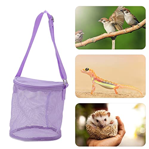 Tragbare Handtaschen, Hamster-Rucksack, Haustier, Ratte, Igel, Schlafen, Ausgehen, Reisen, Kleintiertasche, atmungsaktiver Trägerrucksack mit Schultergurt für (Violet) von LIZEALUCKY