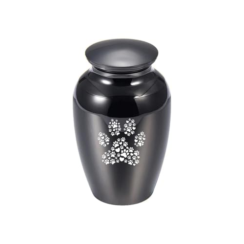LIZHAYG Tierurnen FüR Hunde Aluminiumlegierung Haustier-Särge Urnen Gedenkurne Hund Katze Asche Halter Feuerbestattung Urne for menschliche Haustierasche(Color3) von LIZHAYG