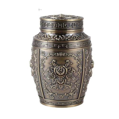 LIZHAYG Tierurnen FüR Hunde Blumenurnen for Haustiere, Metallurnen for Haustiere, Trauerbox for Welpen, Bestattungsurne for menschliche Asche, Sarg(Color1) von LIZHAYG