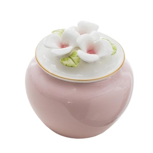 LIZHAYG Tierurnen FüR Hunde Florale Haustierurne, Hund, Katzen, Vögel, Kleintiere, Versiegeltes Funken-Vorratsglas, Gedenkbedarf(Pink) von LIZHAYG