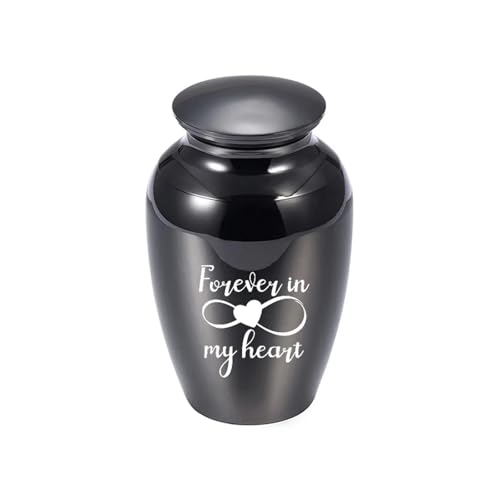 LIZHAYG Tierurnen FüR Hunde Haustier Menschliche Asche Aluminium Legierung Einäscherung Urne Beerdigung Urnen for Katze Hund Tier Haustier(Black 70X45mm) von LIZHAYG