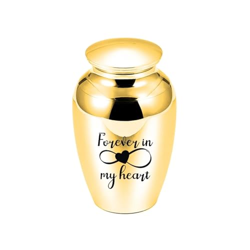 LIZHAYG Tierurnen FüR Hunde Haustier Menschliche Asche Aluminium Legierung Einäscherung Urne Beerdigung Urnen for Katze Hund Tier Haustier(Gold 70X45mm) von LIZHAYG