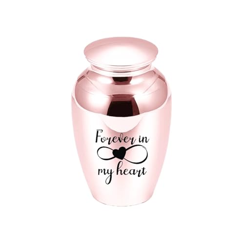 LIZHAYG Tierurnen FüR Hunde Haustier Menschliche Asche Aluminium Legierung Einäscherung Urne Beerdigung Urnen for Katze Hund Tier Haustier(Rose Gold 70X45mm) von LIZHAYG