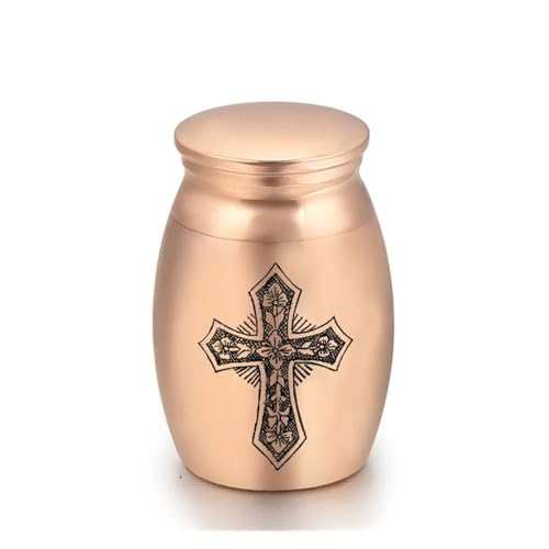 LIZHAYG Tierurnen FüR Hunde Menschliche Asche for Haustiere Gedenkstätten Andenken Einäscherung Urne Sarg Keine Verformung Beerdigung Vögel Katze Hund Container(Gold1) von LIZHAYG